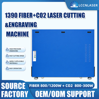 Machine de découpe et de gravure laser hybride fibre CO2 LCCNLASER 1390 pour le traitement du métal, des non-métaux, de l'acier au carbone, de l'aluminium et de l'acrylique