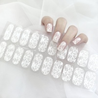 DIY 3D Personnalisable Résine Nail Art Qualité Salon Paillettes Brillantes Non Toxiques Sans UV Wraps en Gel Tenue 14 Jours 22 Bandes
