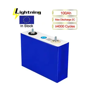 Stock DE LA UE Lifepo4 50AH 100AH 105AH 120AH 150AH 160AH LF105 LFP Batería de fosfato de hierro y litio para almacenamiento de energía solar en el hogar RV