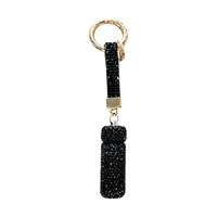 Porte-clés créatif en strass, mini flacon de parfum portable, breloque de sac, pendentif de luxe en cristal, cadeau