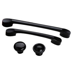 Modern Minimalist Cabinet Door Handles <b>Black</b> Aluminum Alloy Bar <b>Knobs</b> For Kitchen Wardrobe Drawer Furniture - Product Image 3