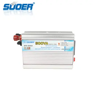 محول SUOER 500VA DC 24V إلى AC 220V, محول الطاقة الشمسية 500VA ، قبالة الشبكة ، محول الموجات الجيبية المعدلة