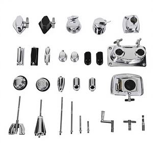 Koleksi Aksesoris Drum Kit Steel Jazz dengan Stand Snare dan Bass Drum, Hook, dan Perlengkapan Ear Hardware - Product Image 2