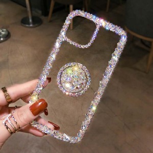 Bling Glitter Diamond Ring Stand <span class=keywords><strong>Holder</strong></span> Transparente TPU Funda para teléfono móvil para <span class=keywords><strong>Iphone</strong></span> 7 8 X Xr Xs 11 <span class=keywords><strong>12</strong></span> 13 14 15 16 Max - Product Image 3