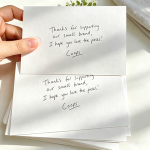 การ์ดขอบคุณแบบพิมพ์ลายพื้นผิว ขนาด 4x7 นิ้ว 700 แกรม ขายส่ง พร้อมพิมพ์ข้อความแบรนด์ตามสั่ง สำหรับใส่ในแพ็คเกจธุรกิจ การ์ดอวยพร - Product Image 4