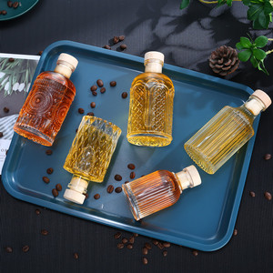 Nuevo diseño, 200ml, cilindro <span class=keywords><strong>de</strong></span> grabado especial transparente, botella <span class=keywords><strong>de</strong></span> vidrio, bebida personalizada, jugo, botella <span class=keywords><strong>de</strong></span> <span class=keywords><strong>licor</strong></span>, contenedor con tapón <span class=keywords><strong>de</strong></span> madera - Product Image 3