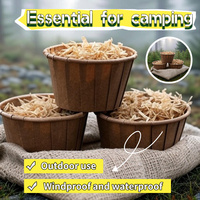 All Natural Fire Starters Cup Tinder Set Eclairage facile pour cheminée BBQ Camping & Bonfire