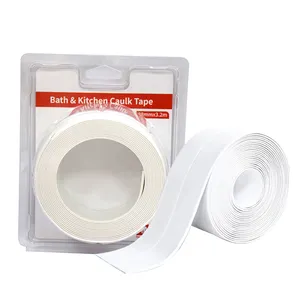 ANTI Caulk Strip Self Adhesive Tape PVC Sealing Strip Flexible Caulking Tape Waterproof Trim Strips for Bathtub Kitchen