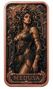 Barres de Cuivre Fin .999 de 1 oz, Série Mythologie Grecque et Nordique, Embossées en 3D, Ensemble de Barres de Déesse pour Collection d'Art Vintage et de Culture Cartographique, Cadeau - Product Image 3