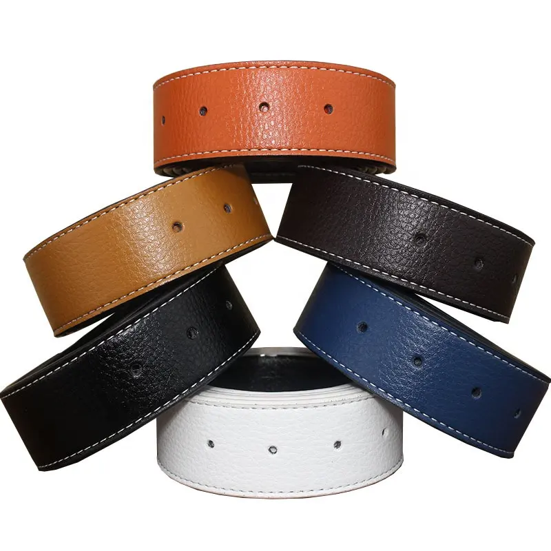 High Quality Factory Wholesale Colors Mens Cowhide Split Genuine Leather Belts Strap No Buckle