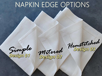 Serviettes de table en lin personnalisées blanches, vertes et bleu marine, serviettes de table en lin et coton gaze pour mariage, serviettes en tissu pour mariage