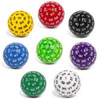 Dés polyédriques en acrylique multicolores à 100 faces pour D&D, directement de l'usine – Durables et personnalisables pour les jeux de rôle