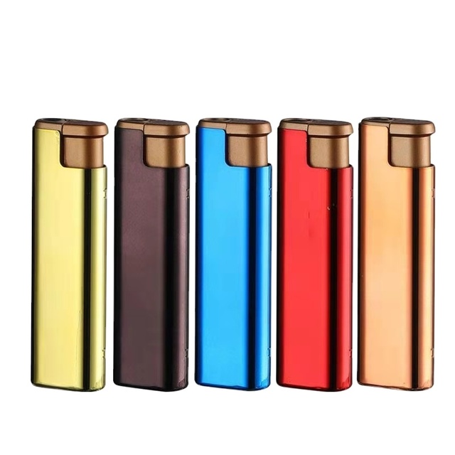 Inflatable Jet Lighters Personality Plastic Blue Flame Direct Windproof Butane Fuel Durable Explosion-proof BBQ Manufacturers