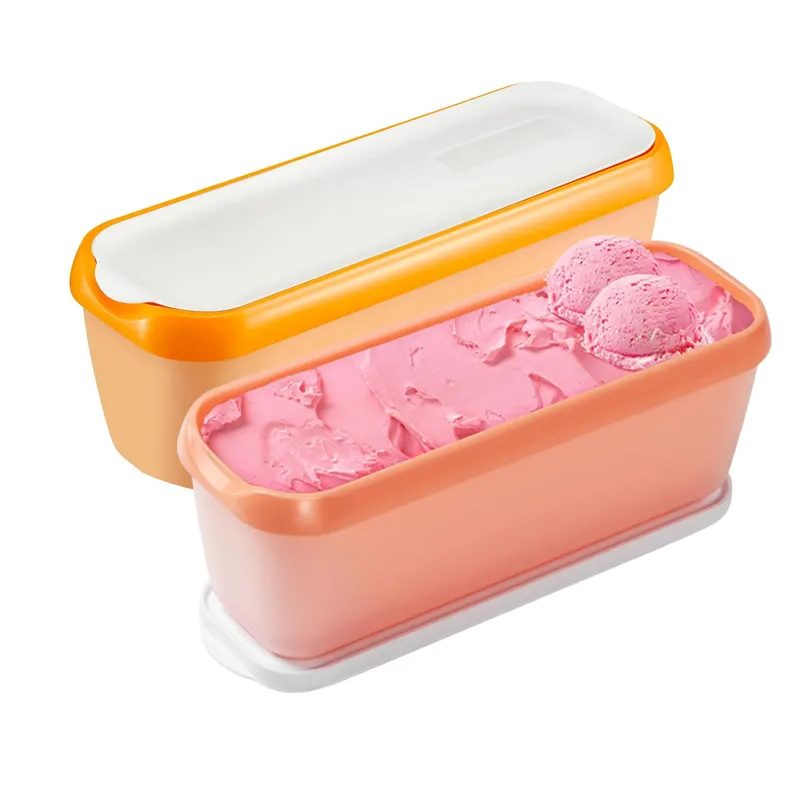 Stackable Reusable Storage Containers 1.5 Quart Plastic Ice Cream Containers Ice Cream Tubs with Lid for Ice Cream