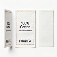 Étiquettes tissées personnalisées en gros pour vêtements, étiquettes de marque personnalisées, étiquettes de col, étiquettes tissées pliées