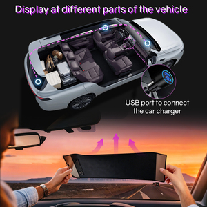 1 cái Điều khiển ứng dụng Màn hình <span class=keywords><strong>LED</strong></span> 5V Tấm ma trận <span class=keywords><strong>LED</strong></span> dẻo Mắt <span class=keywords><strong>LED</strong></span> cho ô tô Chức năng hiển thị văn bản cuộn Màn hình <span class=keywords><strong>LED</strong></span> cho xe tải - Product Image 5