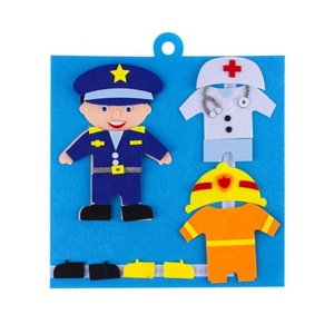 Felt DIY <strong>Dressing</strong> Busy Activity Board Toys Dress <strong>up</strong> Fun Velcro Pretend Play for <strong>Toddlers</strong> to Improve Children's Hands-on Ability - Product Image 4