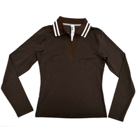 Col en V à manches longues femmes Polo de golf à séchage rapide femmes chemise de sport DOM-C25-31
