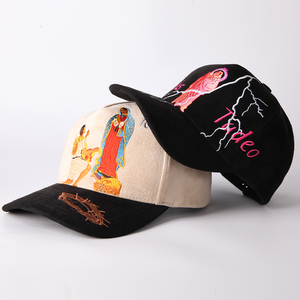 Tùy chỉnh chất lượng cao 3D thêu bông Mens Mũ bóng chày cong vành <span class=keywords><strong>5</strong></span> tấm thể thao gorras Mũ bóng chày - Product Image 3