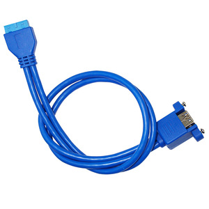 <b>USB</b> 3.0 20Pin To Dual <b>USB</b> 3.0 <b>Extension</b> <b>Cable</b> With Bracket For Motherboard - Product Image 1