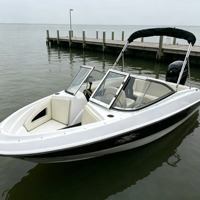 Bateau de pêche à moteur hors-bord personnalisé de 620 cm en fibre de verre de 18 pieds