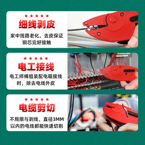 2-in-1 Multi-Purpose Duckbill <b>Wire</b> <b>Stripper</b> Pliers Easy to Use with PVC Handle for Electricians DIY Steel Clamp Grip - Product Image 3