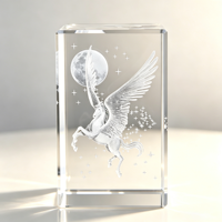 Cubo in Cristallo K9 con Foto Incisa al Laser 3D, Design Ecologico per Regalo Promozionale di Compleanno