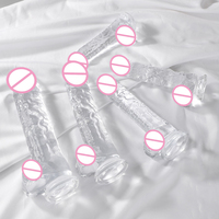 5 Tailles Godemichés en Gelée, Jouets Sexuels Souples et Économiques pour Masturbation Vaginale, Clitoridienne et Anale Féminine, avec Ventouse