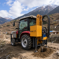 Foreuse pneumatique robuste FY-300T de 300 m pour puits d'eau, montée sur tracteur, avec moteur diesel et boîte de vitesses