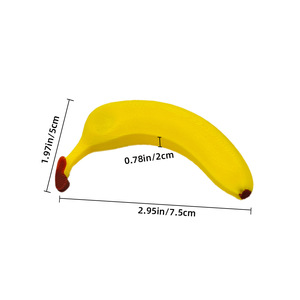 Imanes para nevera con forma de plátano, 2,95 pulgadas/7,5 cm, material Tpr, pegatina magnética de forma irregular para decoración de cocina - Product Image 1