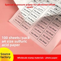 Película de Calco Transparente A4 de Alta Calidad, Resistente al Ácido Sulfúrico, Color Rosa, 80g, Material para la Elaboración de Sellos