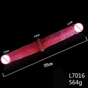 Lesbian Sex Toy Double Head Two Penetration Soft Silicone Double Ended <b>Dildo</b> Jugetes Eroticos for Women - Product Image 6