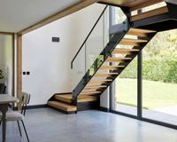 PRIMA Fabrication directe d'usine de garde-corps en verre sur mesure pour escalier droit de villa