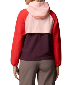 <span class=keywords><strong>Veste</strong></span> coupe-vent imperméable respirante à capuche pour femmes grandes tailles, avec coque en nylon et doublure en polyester, pour le printemps/l'automne - Product Image 4