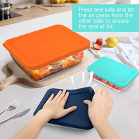 Couvercles de remplacement en silicone de qualité alimentaire sans BPA pour bols en verre Pyrex et Anchor Hocking, disponibles en 3, 6 et 11 tasses
