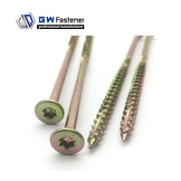 Sekrup Kayu Chipboard Metrik Baja Karbon Berlapis Seng Kuning Torx Tipe 17 Serbaguna Kustom