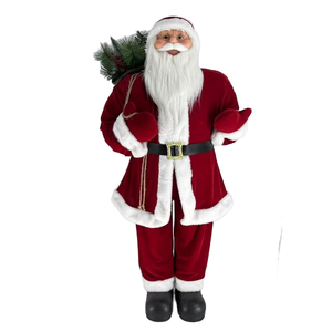 Ông già Noel đứng cao 120cm với túi quà trang trí lễ hội Giáng sinh truyền thống - Product Image 1