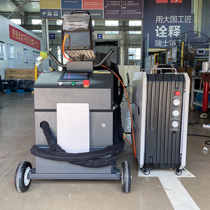 เครื่องเชื่อมไฟเบอร์แบบ 4-in-1 รุ่นใหม่ 1500W 2000W 3000W พร้อมตัวป้อนลวด  แบบเคลื่อนที่ได้ ใช้งานง่ายสำหรับผู้ปฏิบัติงานคนเดียว รองรับ Max/raycus/bwt - Product Image 4