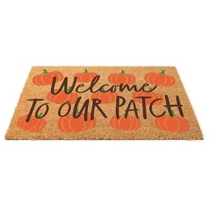 Cangming Entrance Door Mat Imitation Coconut Fiber 40x60cm Welcome Text Outdoor Entryway Mat Modern Style Water Washable - Product Image 3