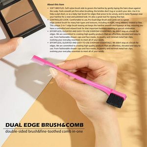 Factory Direct Sale 3Pcs Hair Brush Set Custom Logo/Colors Teasing Brush Rat Tail Comb <b>Edge</b> Brush <b>Plastic</b> Hair Styling Comb Set - Product Image 5