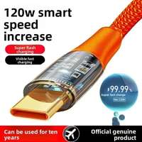 Kabel Data USB 3.0 Tipe-C Nylon 240W dengan Pengisian Cepat 6A Konduktor Tembaga Murni untuk Mobil, Earphone, Printer & Kamera