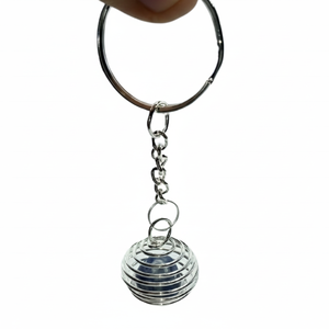 High quality natural stone crystals sodalite Healing <b>Keychain</b> Wrapped Tumbled Gemstone Crystal <b>Keychain</b> Healing Wholesaler - Product Image 1