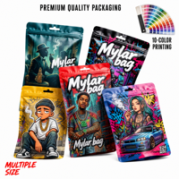 Sacs Mylar personnalisés à impression numérique, refermables avec fermeture éclair, anti-odeur, formats 1g, 3.5g, 7g, 14g