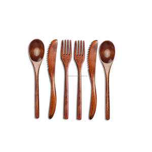 Ensemble de couverts en bois antique de qualité supérieure New Look Ensembles de couverts en bois Hôtels Restaurant Cuillère Fournitures Ensemble de couverts en bois - Product Image 2