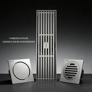 Siphon de sol carré en acier inoxydable de 100 mm anti-odeur pour piscine, grille de drainage de sol, siphon d'évier - Product Image 1