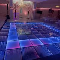 Vente en gros Miroir 3D Infinity + Arc-en-ciel Panneau de carreaux de piste de danse LED mate DJ Disco Discothèque DMX Tunnel 3D Lumière LED RVB Piste de danse