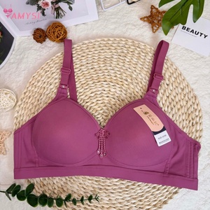 C19 # Sujetador con aros liso <span class=keywords><strong>de</strong></span> talla grande para <span class=keywords><strong>mujer</strong></span> <span class=keywords><strong>de</strong></span> alta calidad Diseño <span class=keywords><strong>de</strong></span> punto sexy para mujeres mayores <span class=keywords><strong>de</strong></span> mediana edad con sobrepeso al por mayor - Product Image 3