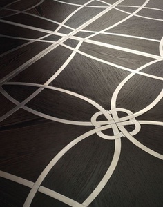 Suelo de Parqué de Madera Personalizado con Incrustaciones de Latón - Ingeniería de 15 mm de Espesor, Instalación <span class=keywords><strong>Flotante</strong></span>, Diseño Moderno para Uso en Interiores - Product Image 2