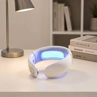 Masseur électronique chauffant au laser pour le cou, portable, en forme de U, rechargeable par Type-C, sans fil, personnalisé, en ABS, 1200 mAh, au lithium, pour raffermissement
