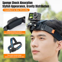 Tali Kepala Kamera Olahraga untuk DJI Osmo Action 6 5 Pro/Pocket 4 Dudukan Magnetik untuk Insta360 X6/X5/Ace Pro Aksesoris